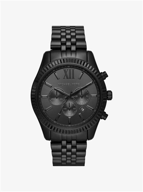 black michael kors lexington|Michael Kors lexington watch men's.